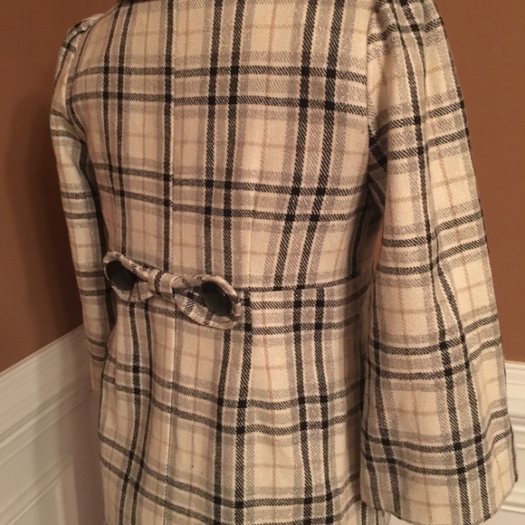 Size XS Plaid pea coat - Picture 4 of 4